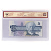 BC-56e-i 1986 Canada $5 Knight-Dodge, ANS, BCS Certified CUNC64 Original (DOP)