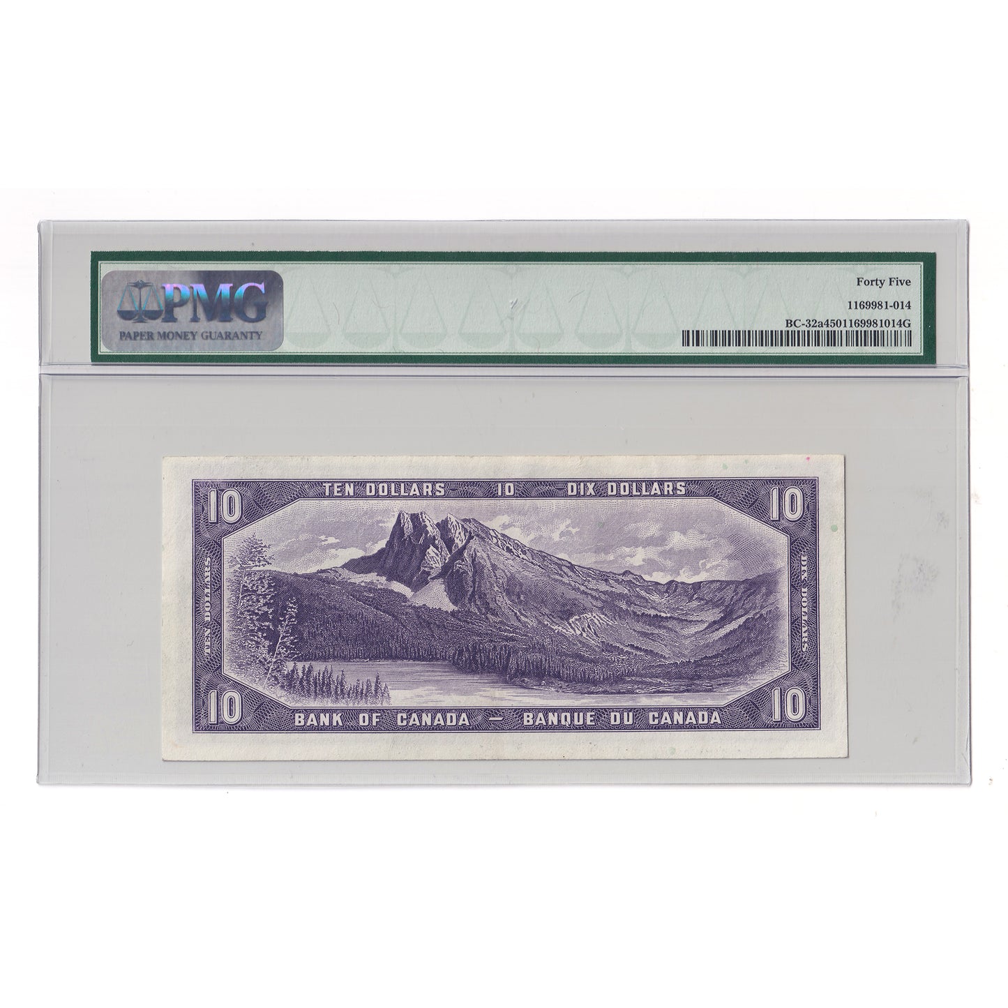 BC-32a 1954 Canada $10 Coyne-Towers, Devil's Face, C/D, Legacy Certified EF40 (DOP)