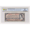 BC-43c 1954 Canada $100 Lawson-Bouey, Modified Portrait, B/J, PCGS Certified AU53 (DOP)