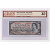 BC-43a 1954 Canada $100 B-C, Modified Portrait, Changeover, A/J, BCS Certified EF40 (DOP)