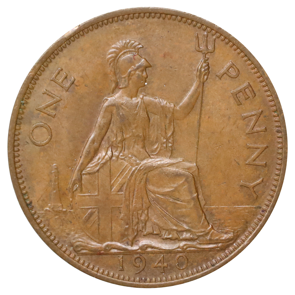 Great Britain 1940 Penny Almost Uncirculated (AU50)