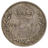 Great Britain 1901 3 Pence Extra Fine (EF40)
