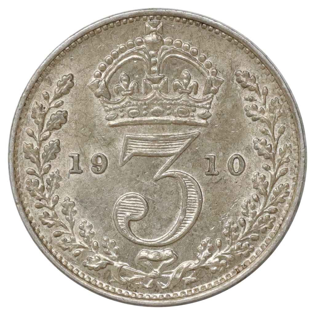 Great Britain 1910 3 Pence AU-UNC (AU55)