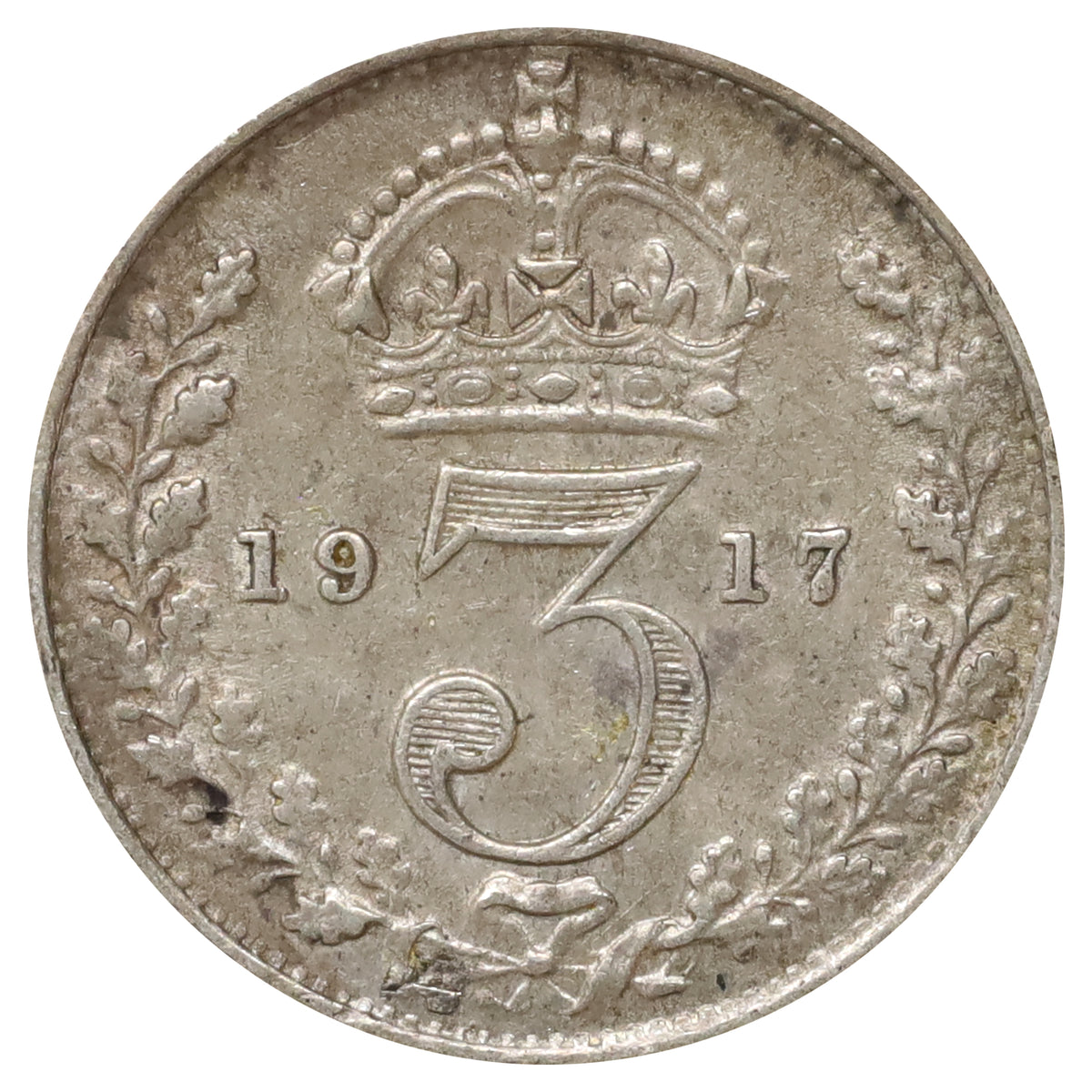 Great Britain 1917 3 Pence Extra Fine (EF40)