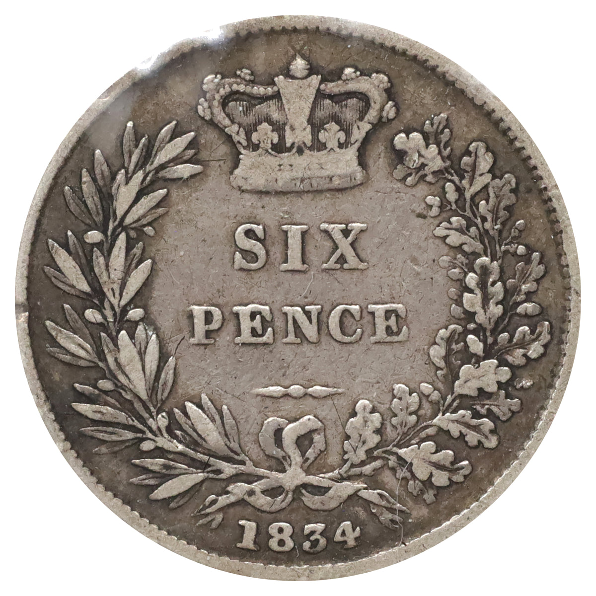 Great Britain 1834 6 Pence Fine (F12)