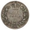 Great Britain 1845 6 Pence VG-F (VG10)