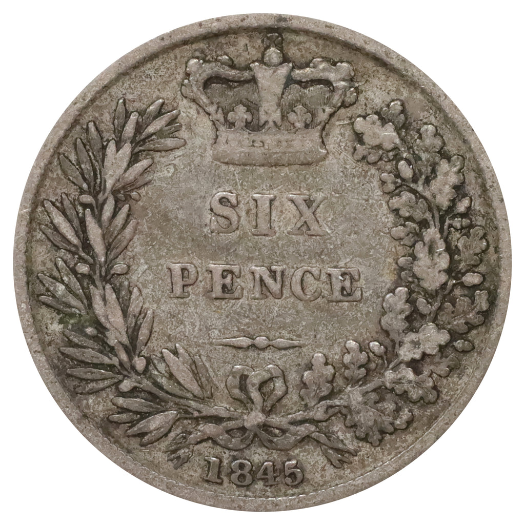 Great Britain 1845 6 Pence VG-F (VG10)