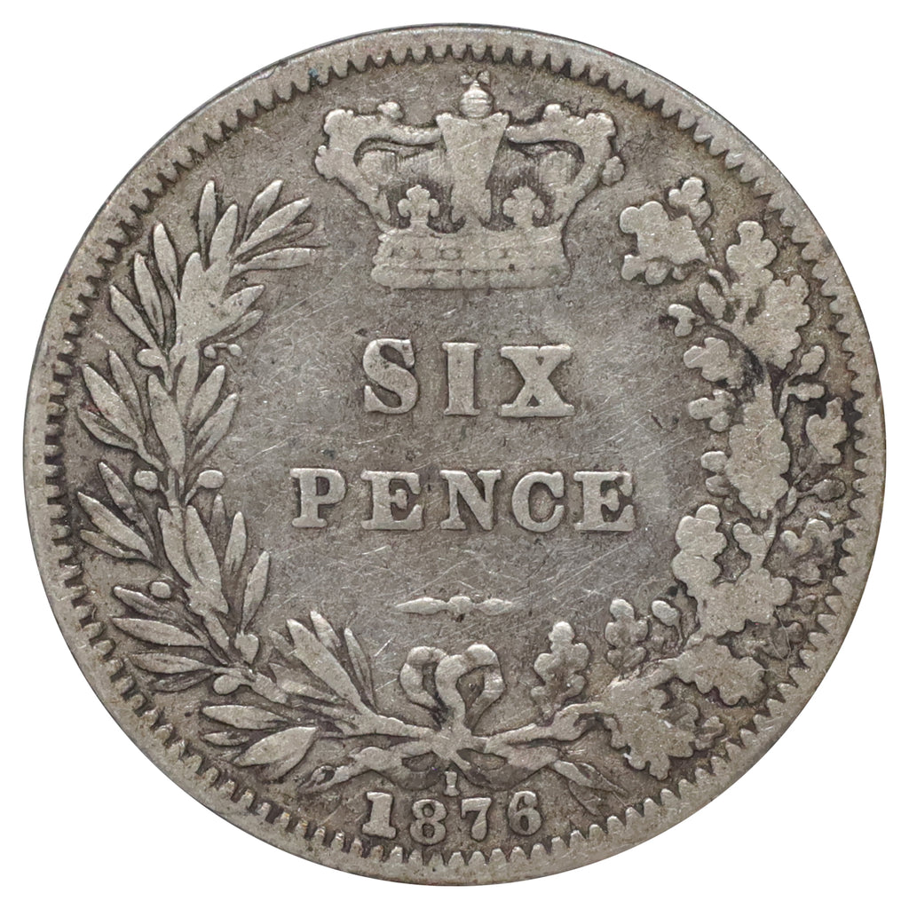 Great Britain 1876 Die #1 6 Pence Very Good (VG8)