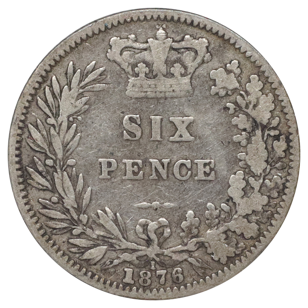 Great Britain 1876 Die #1 6 Pence Very Good (VG8)