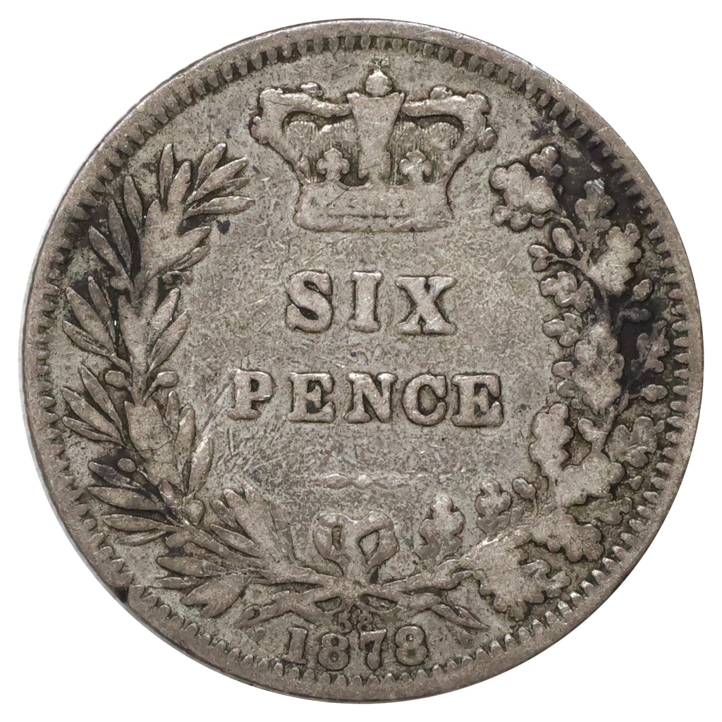 Great Britain 1878 Die #58 6 Pence Very Good (VG8)