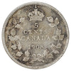 1908 Small 8 Canada 5-cents F-VF (F15) Scratched, marks, or impaired