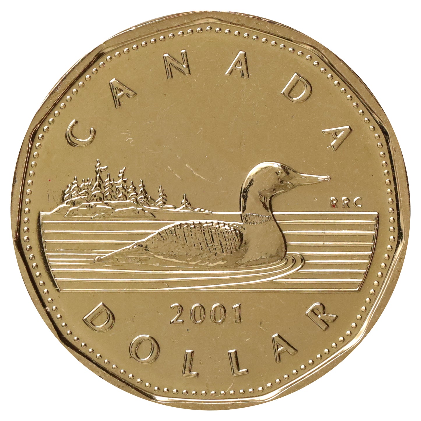 2001 Canada Loon Dollar Proof Like (Scratched, marks, or impaired)