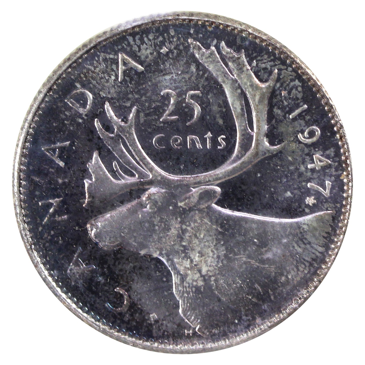 1947 Maple Leaf Canada 25-cents ICCS Certified MS65