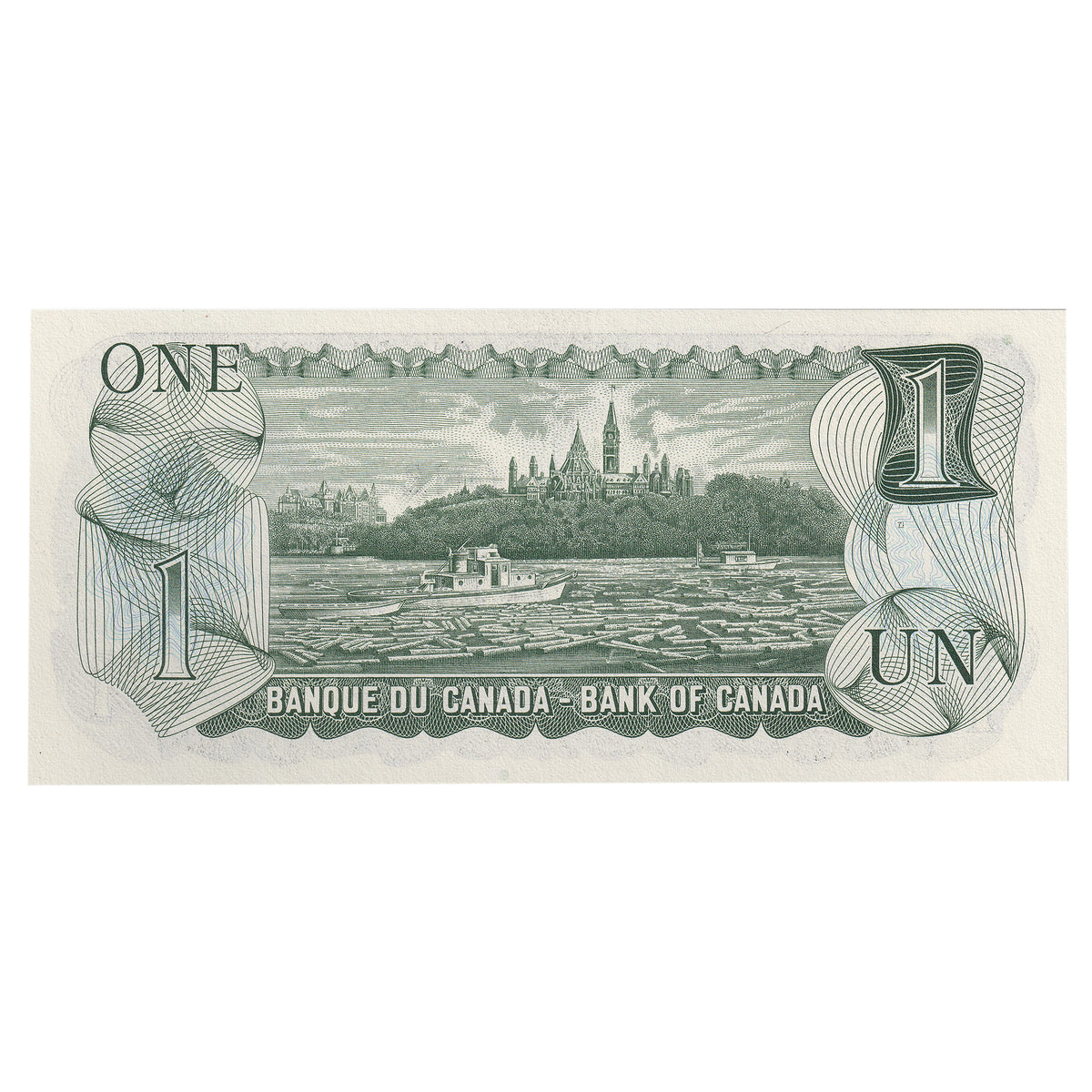 BC-46a-i-N1-iii 1973 Canada $1 Lawson-Bouey, 3-Digit RADAR AFP5633365, AU-UNC (AU55) DOP