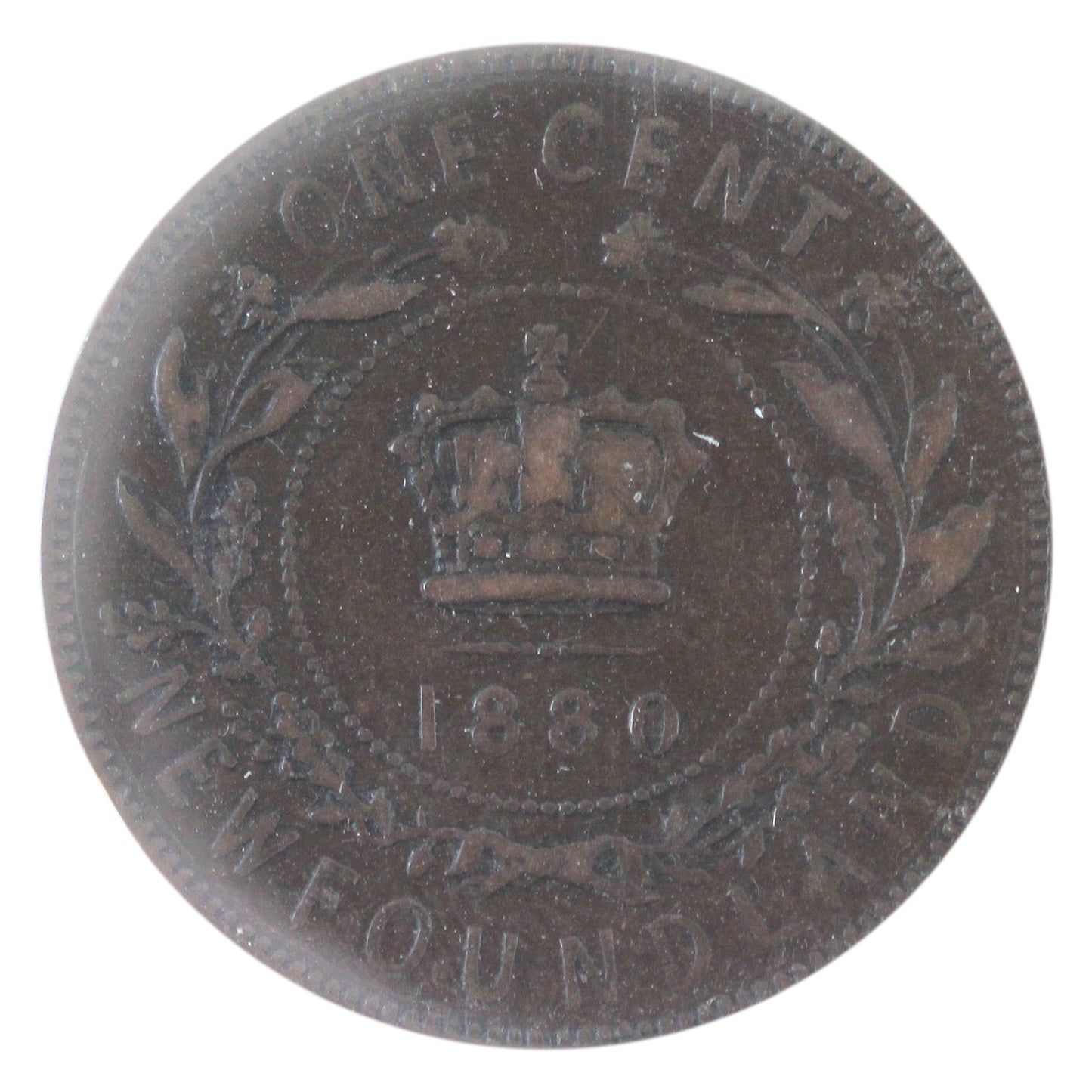 1880 Oval 0 Newfoundland 1-cent ICCS Certified VF-20