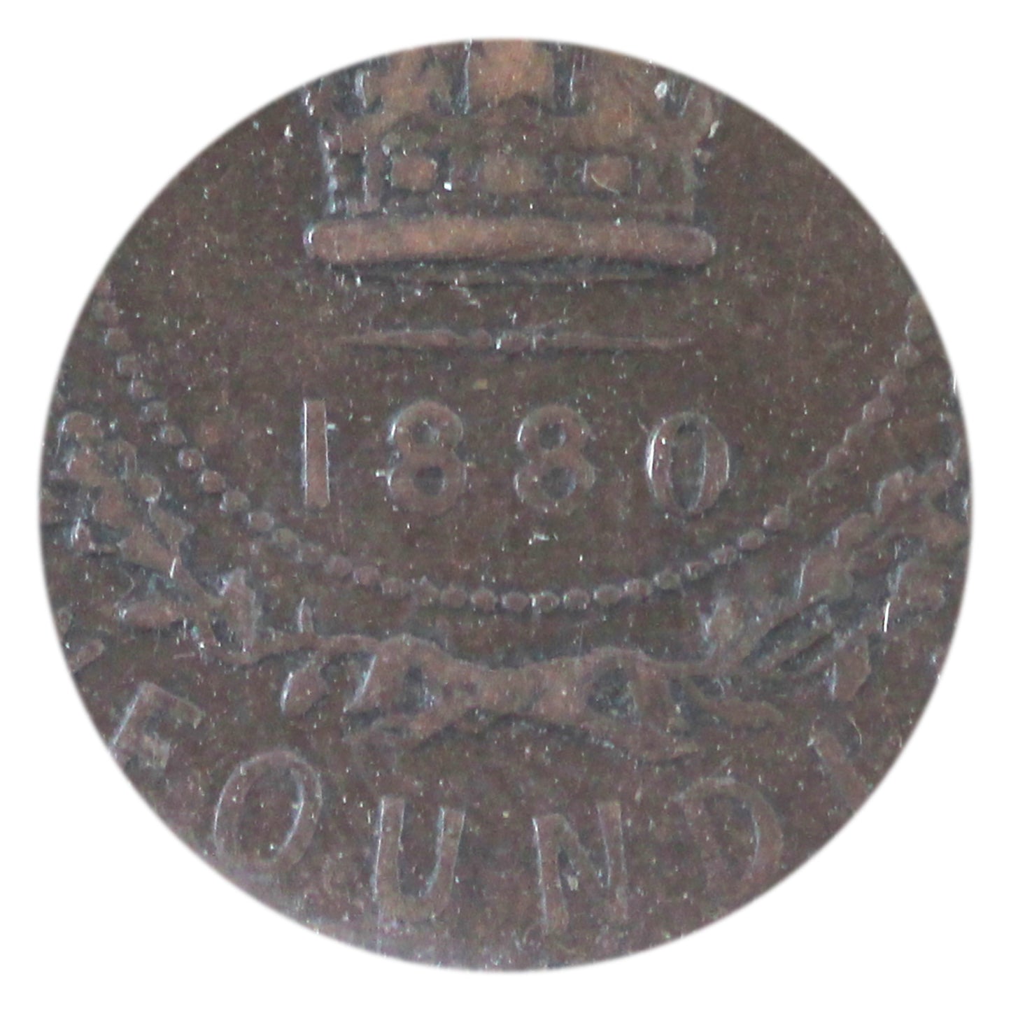 1880 Oval 0 Newfoundland 1-cent ICCS Certified VF-20