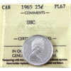 1965 Canada 25-cents ICCS Certified PL67 Ultra Heavy Cameo