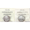 Pair of 1940 & 1941 Canada 25-cents ICCS Certified MS65 (2pcs)