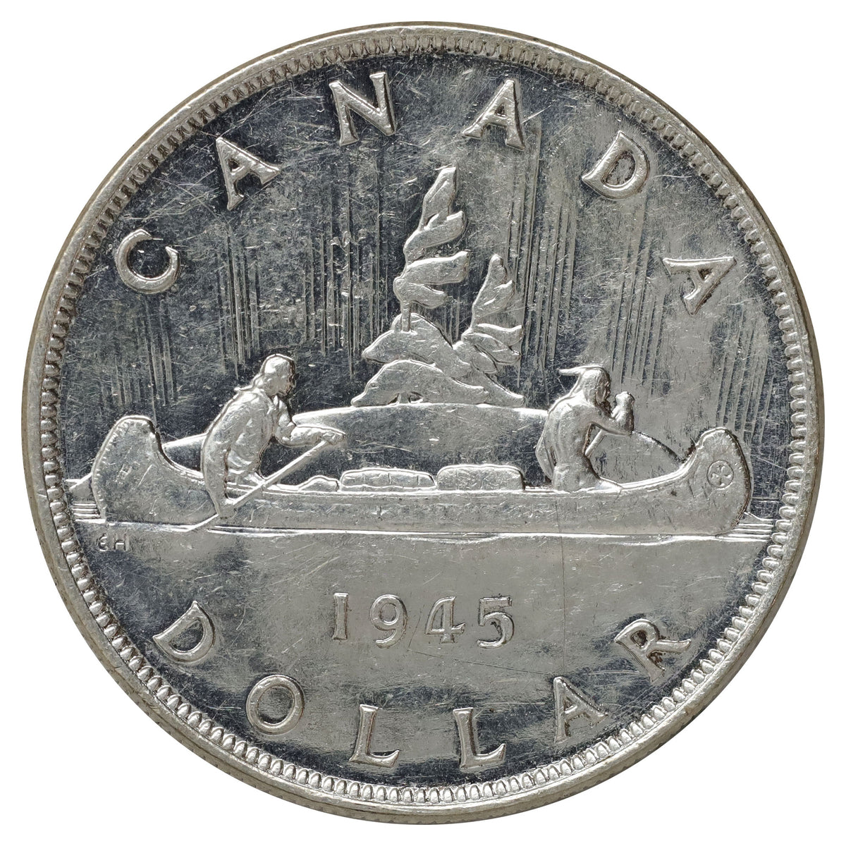 1945 5 Over 5 Canada Dollar EF-AU (EF45) Scratched, marks, or impaired