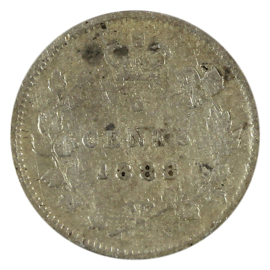 1888 Canada 5-cents VG-F (VG10) Scratched, marks, or impaired