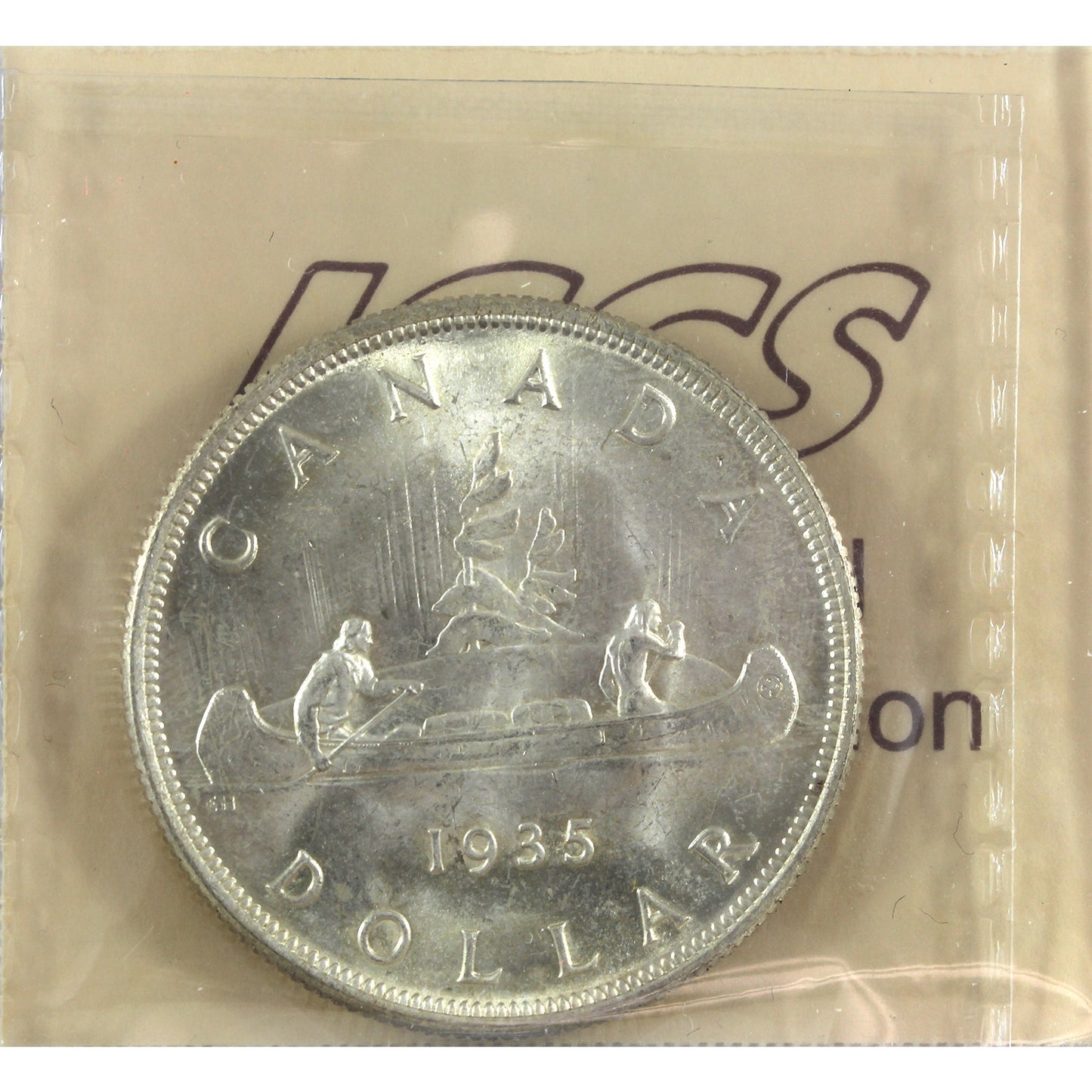 1935 Canada Dollar ICCS Certified MS65, Lightly Toned
