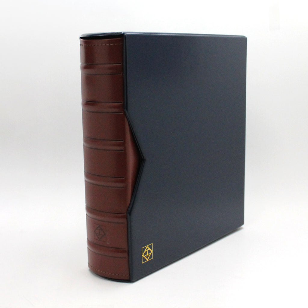 Lighthouse Classic 3-Ring Binder Set, Blue/Brown with Slipcase