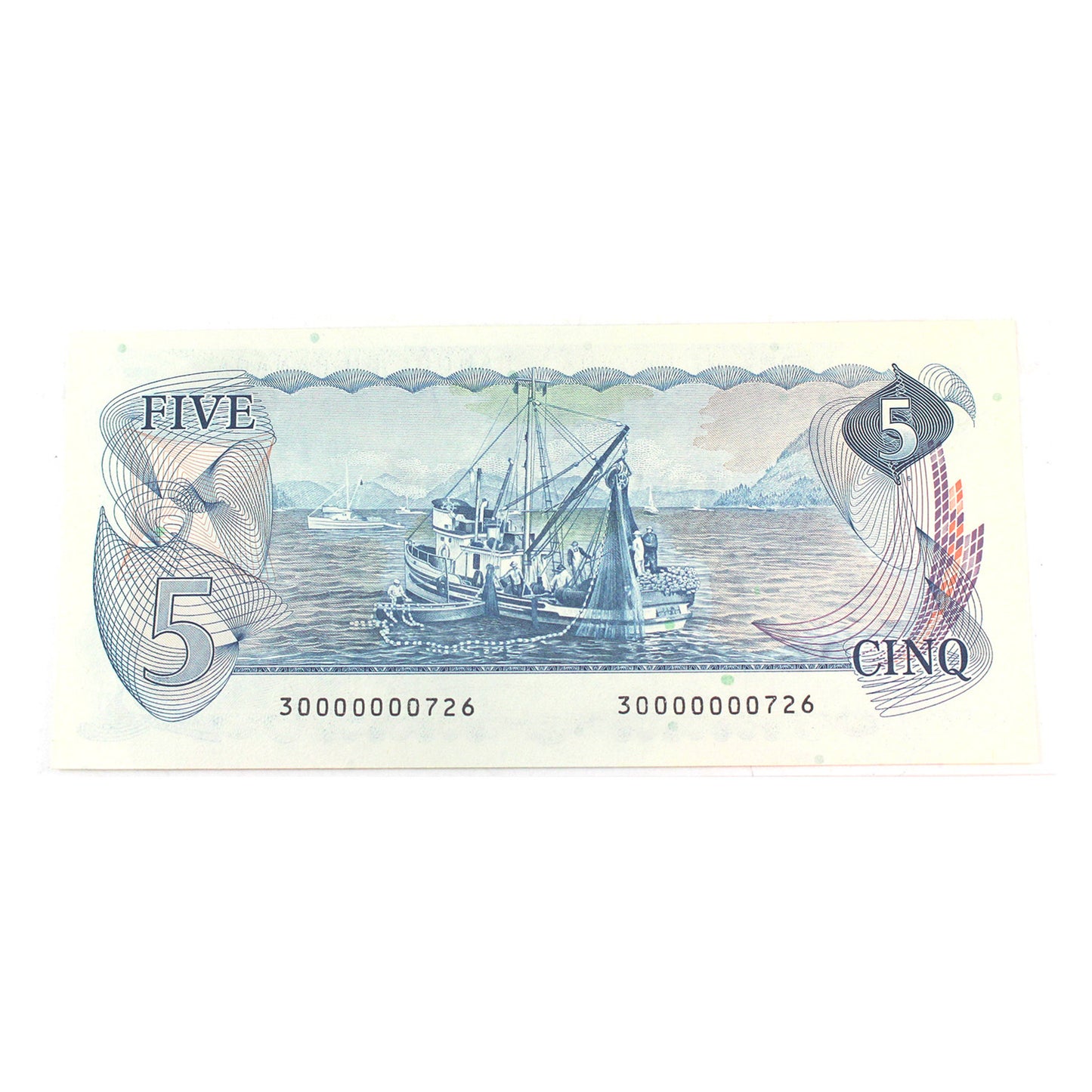 BC-53a 1979 Canada $5 Lawson-Bouey, Low Serial # 30000000726 Legacy Certified GUNC-66 PPQ