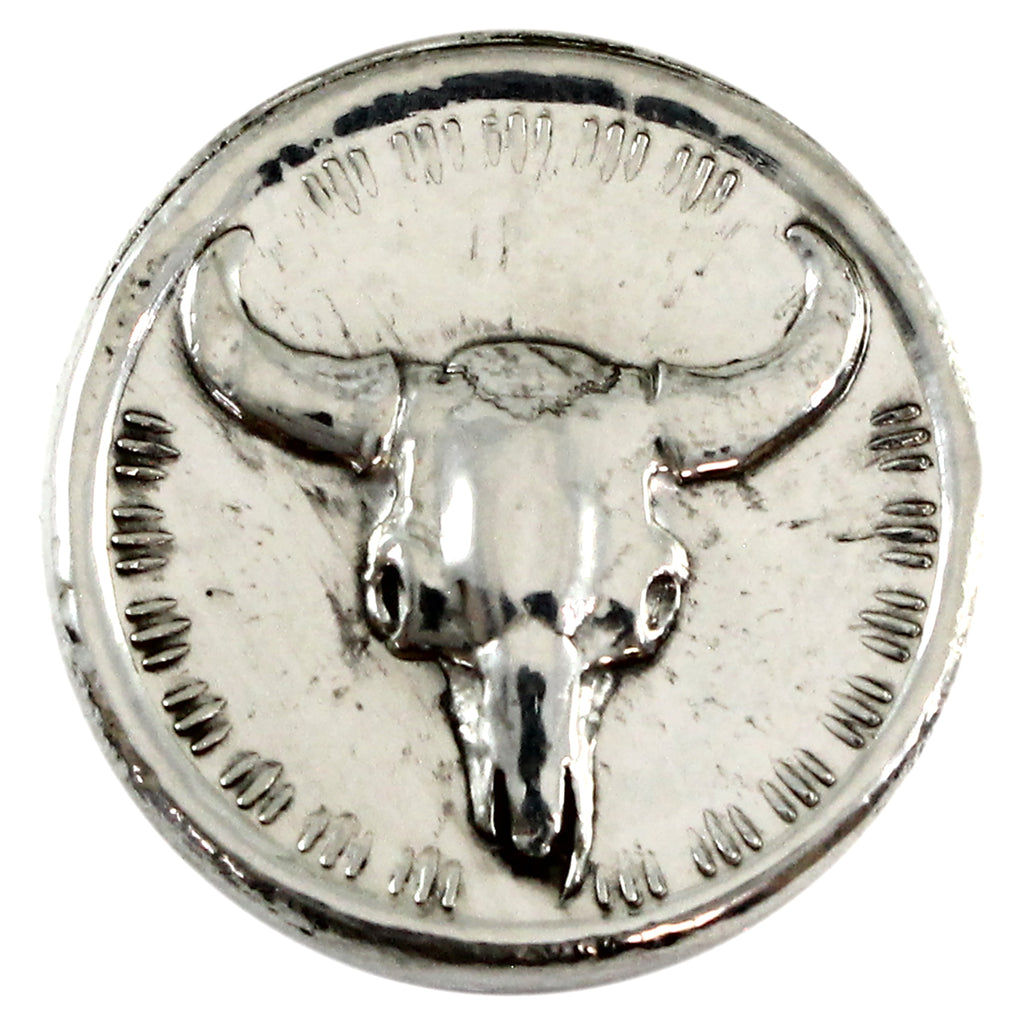 RSSC 1oz Bull Skull .999 Fine Silver (No Tax) Light Toning