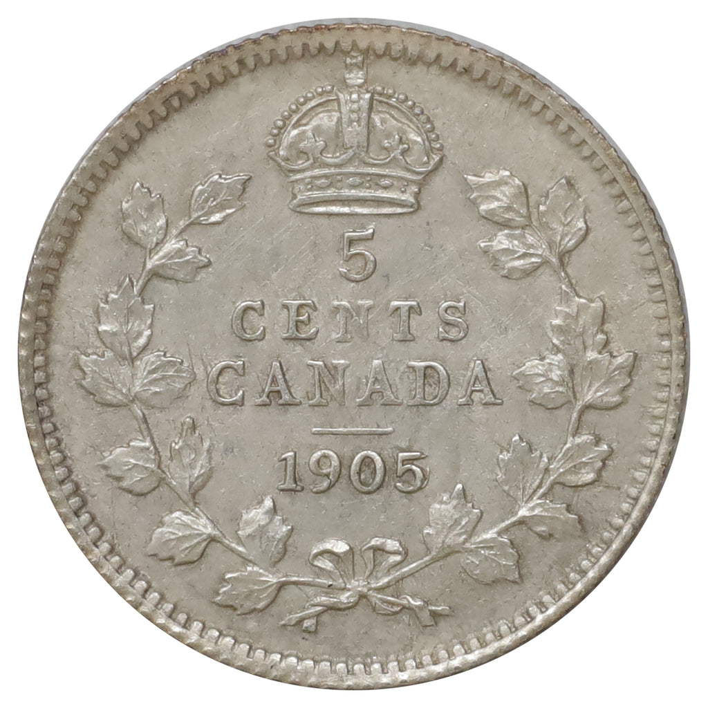 1905 Canada 5-cents Brilliant Uncirculated (MS63) Scratched, marks, or impaired