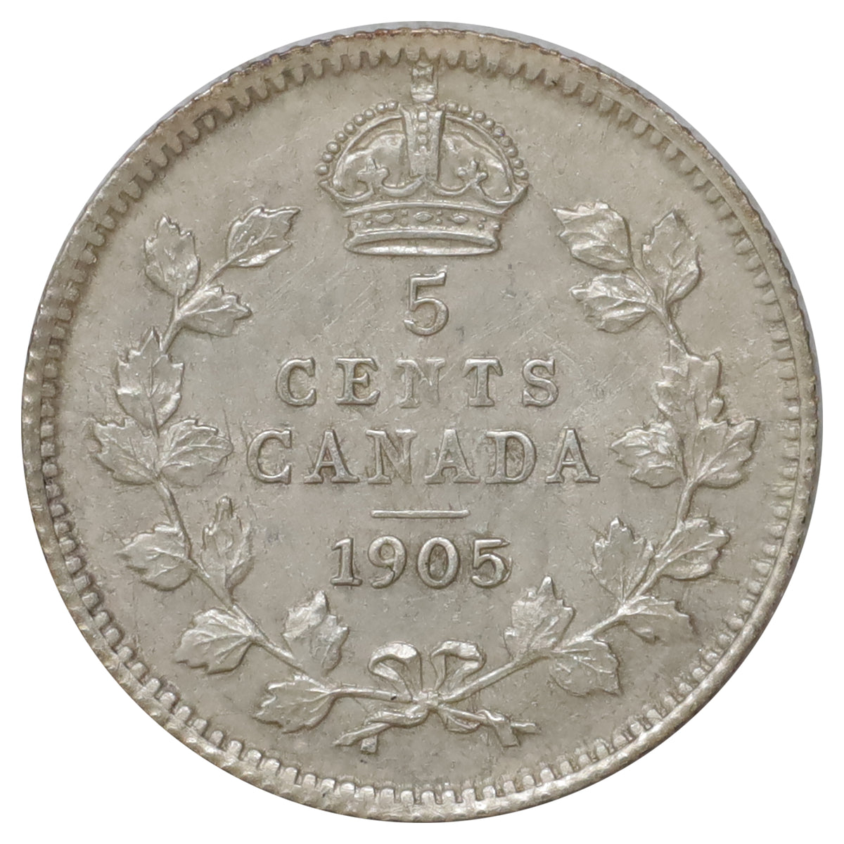 1905 Canada 5-cents Brilliant Uncirculated (MS63) Scratched, marks, or impaired