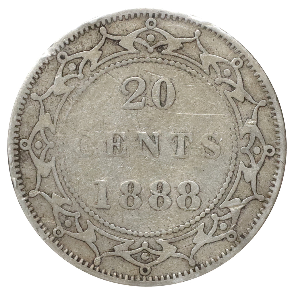 1888 Newfoundland 20-cents G-VG (G6) Scratched, marks, or impaired