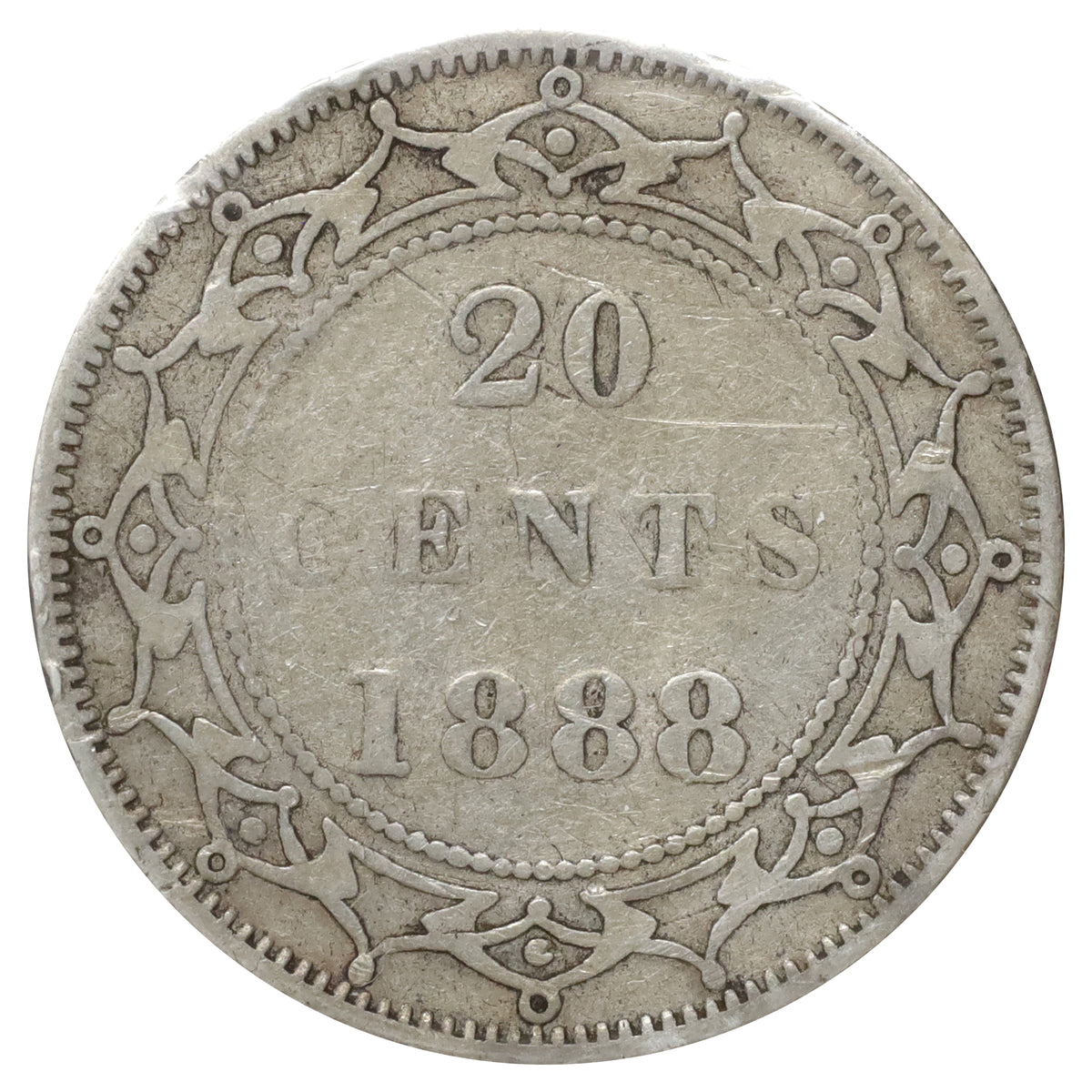 1888 Newfoundland 20-cents G-VG (G6) Scratched, marks, or impaired