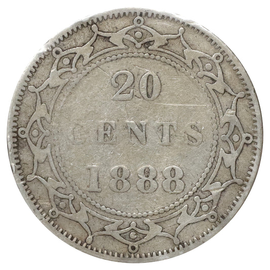 1888 Newfoundland 20-cents G-VG (G6) Scratched, marks, or impaired