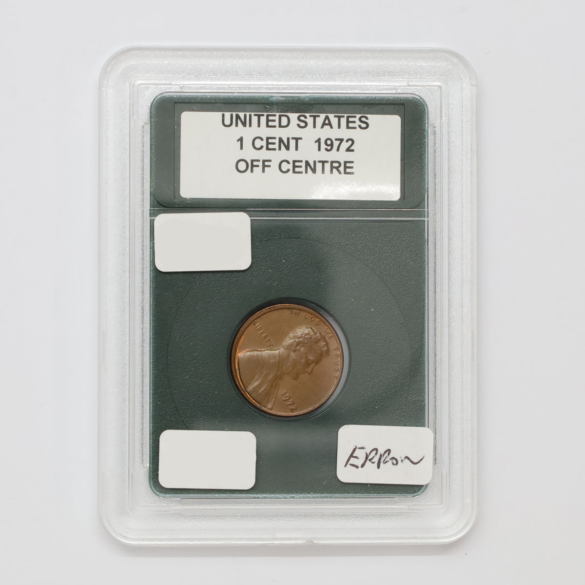 ERROR 1972 Struck Off-Centre USA Cent