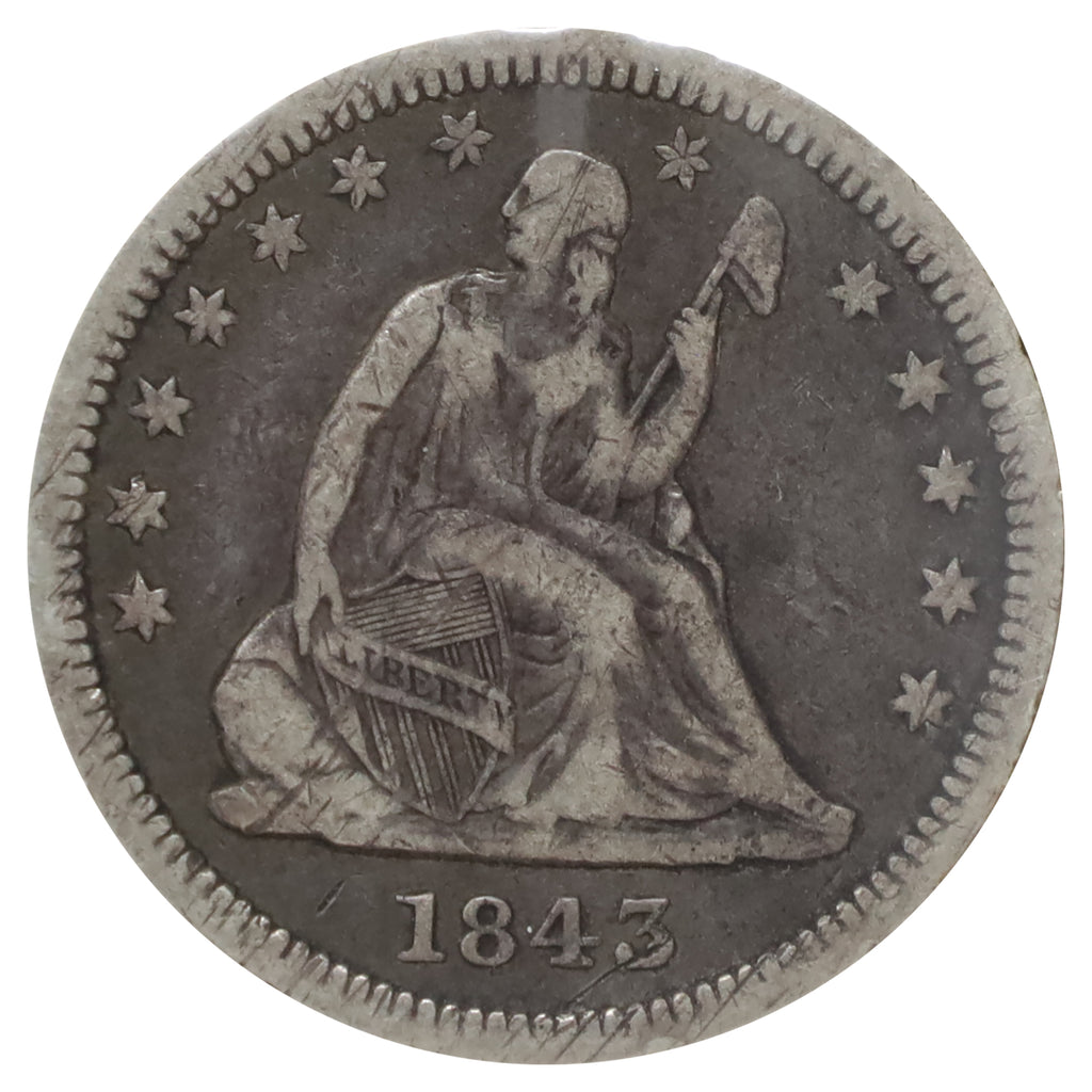 1843 USA Quarter VF-EF (VF30) DOD