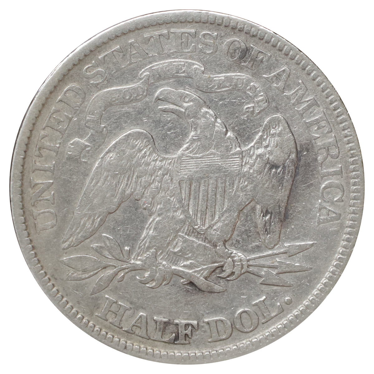 1877 USA Half Dollar F-VF (F15) Scratched, marks, or impaired