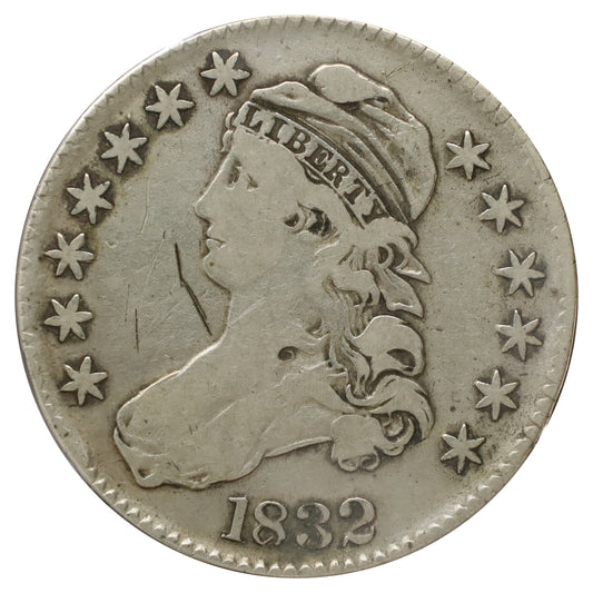 1832 Large Letters USA Half Dollar F-VF (F15) Scratched, marks, or impaired