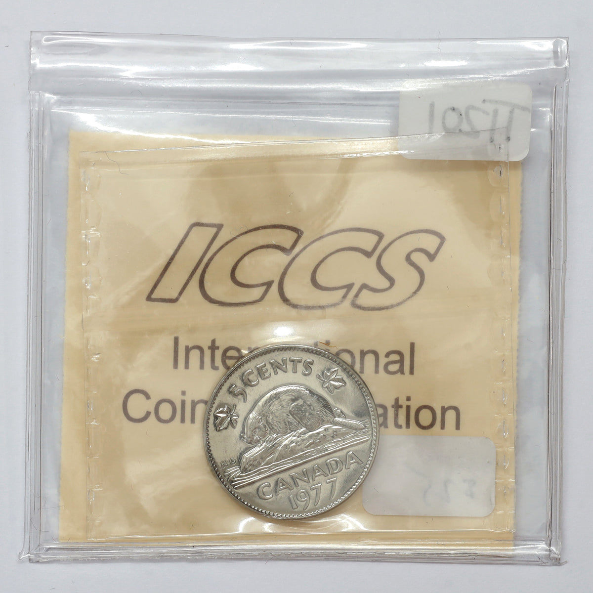 1977 Double Die 7 Canada 5-cents ICCS Certified MS67 NBU (DOD)