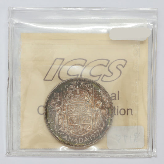 1937 Canada 50-cents ICCS Certified MS64 (toned)