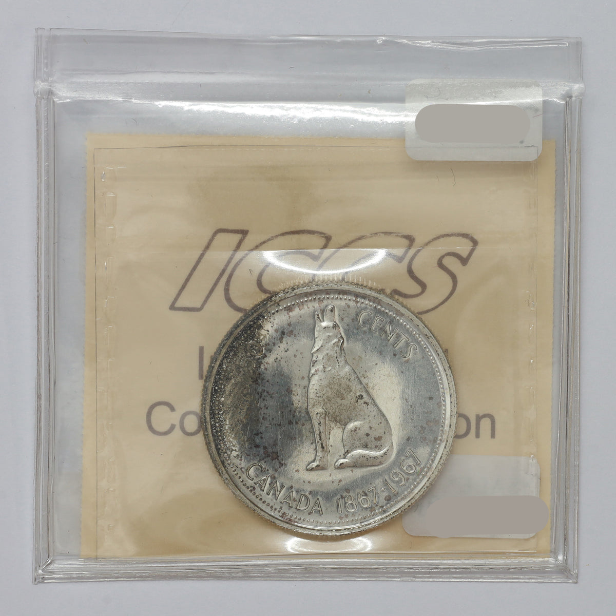 1967 Canada 50-cents ICCS Certified PL67 (lightly toned)