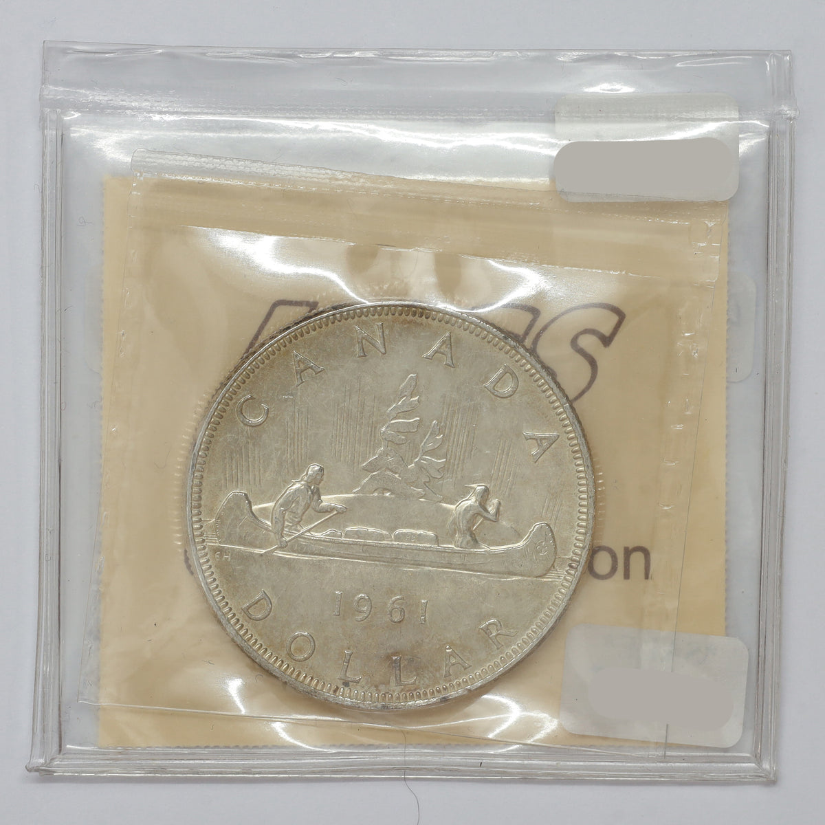 1961 Double Arrowhead Canada Dollar ICCS Certified MS62 (lightly toned)