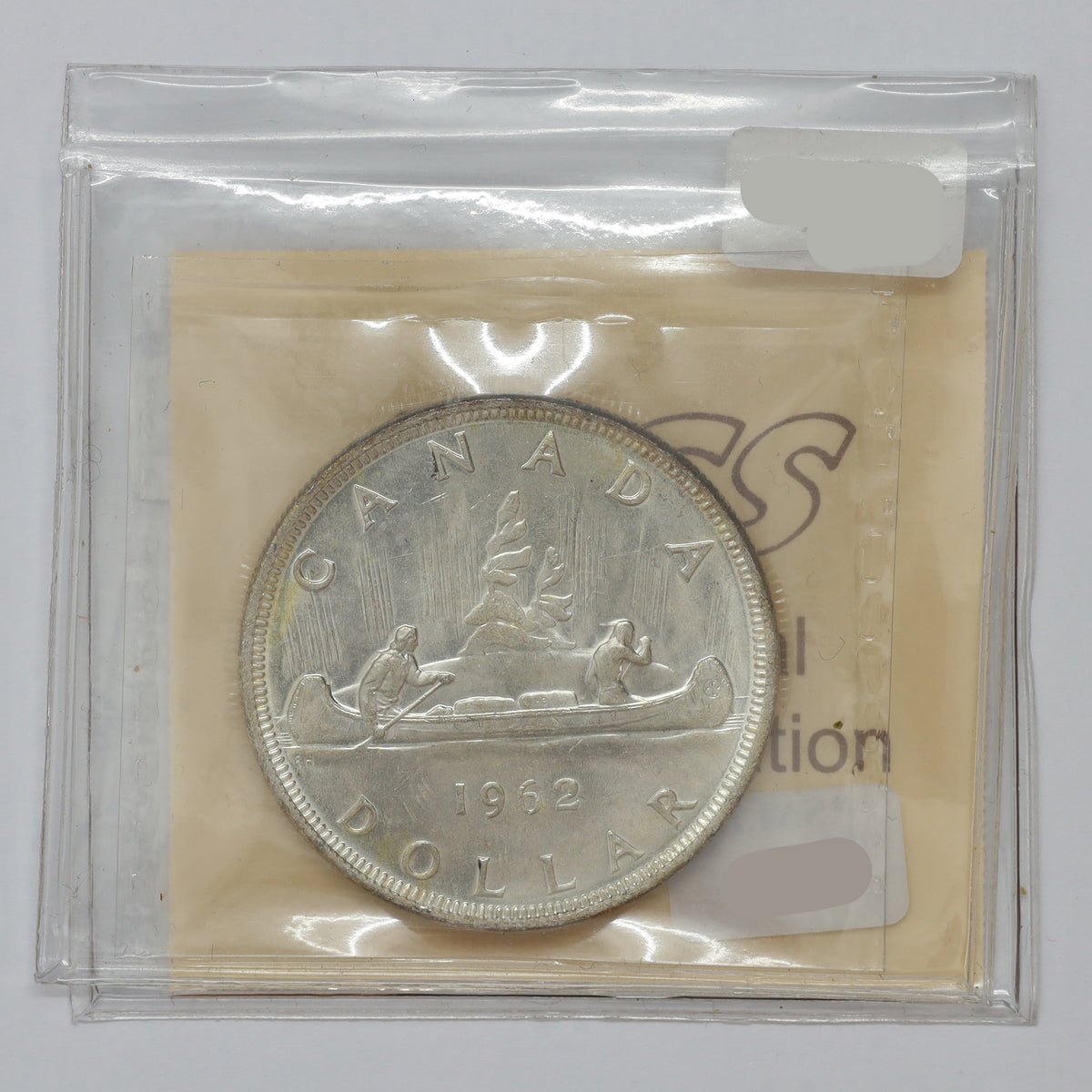 1962 Canada Dollar ICCS Certified MS63 Heavy Cameo (lightly toned)