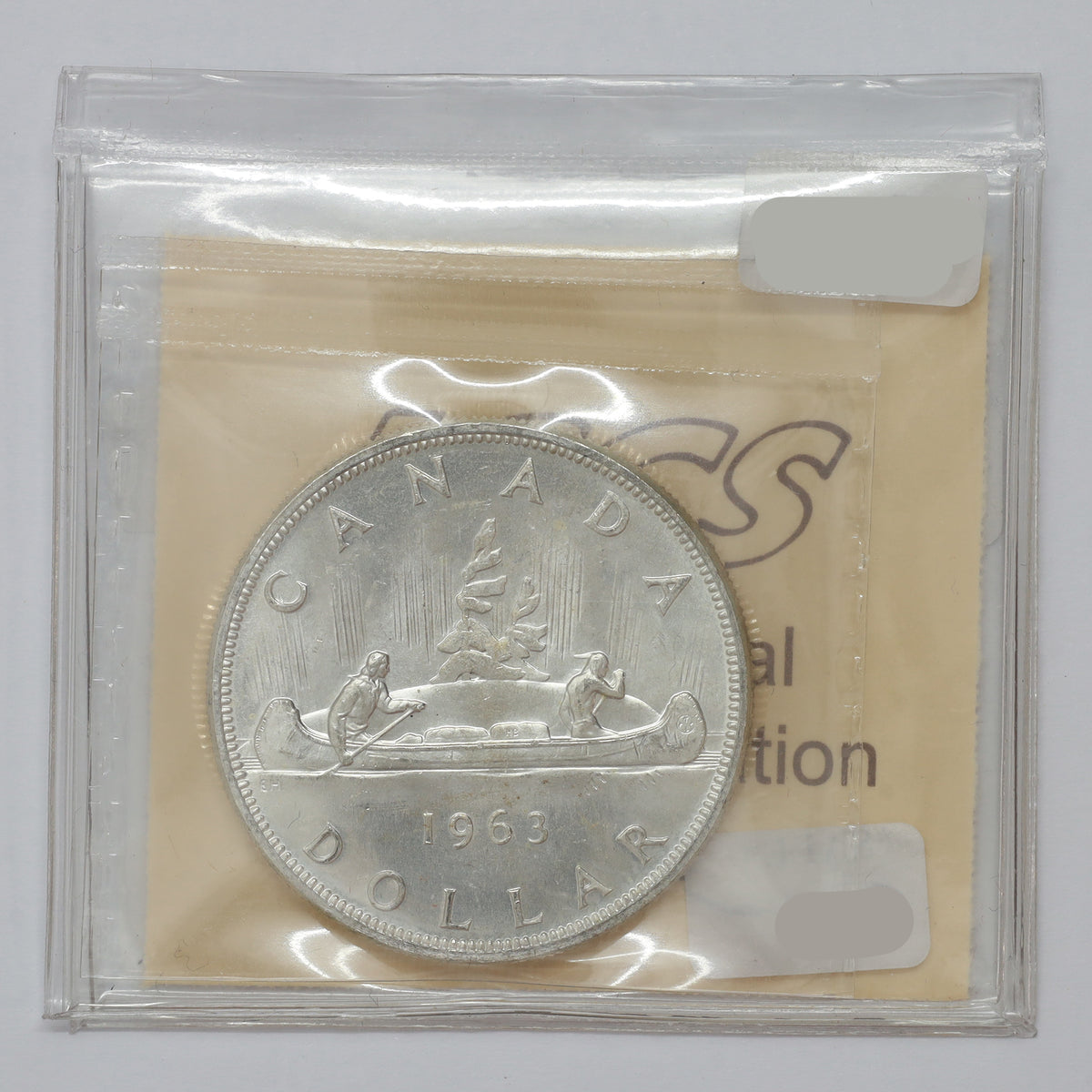 1963 Arrowhead Canada Dollar ICCS Certified MS64 (lightly toned)