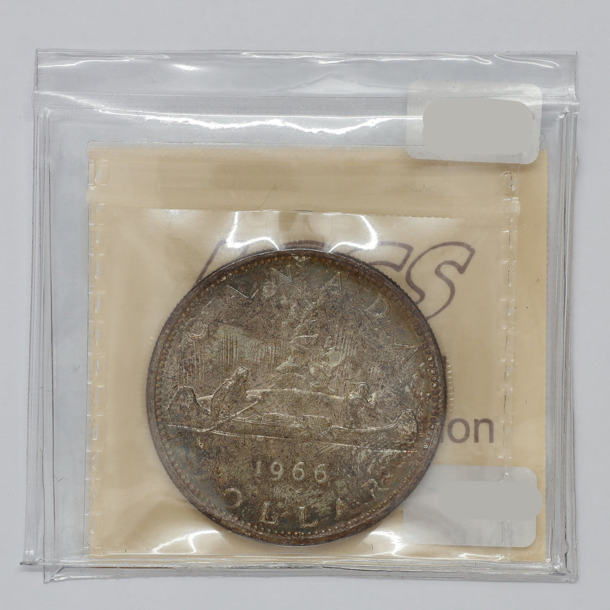 1966 Large Beads Canada Dollar ICCS Certified MS65 (toned)
