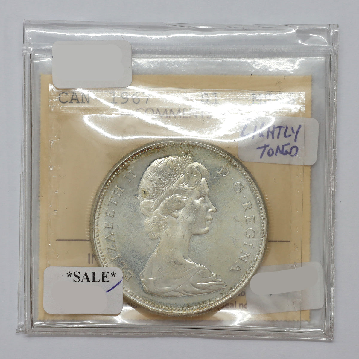 1967 Canada Dollar ICCS Certified MS66 (lightly toned)