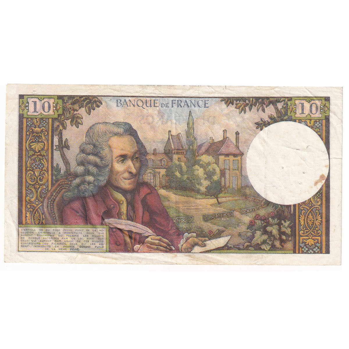France 1965 10 Franc Note, Pick #147 (DOP)