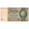 Germany 1933 Third Reich 50 Deutsch Mark Note, Pick #182 (DOP)