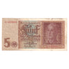 Germany 1942 Third Reich 5 Mark Note, Pick #186 (DOP)