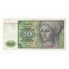 Germany 1977 20 Mark Note, Pick #32c, Extra Fine (DOP)