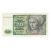 Germany 1980 20 Mark Note, Pick #32d, VF-EF (DOP)